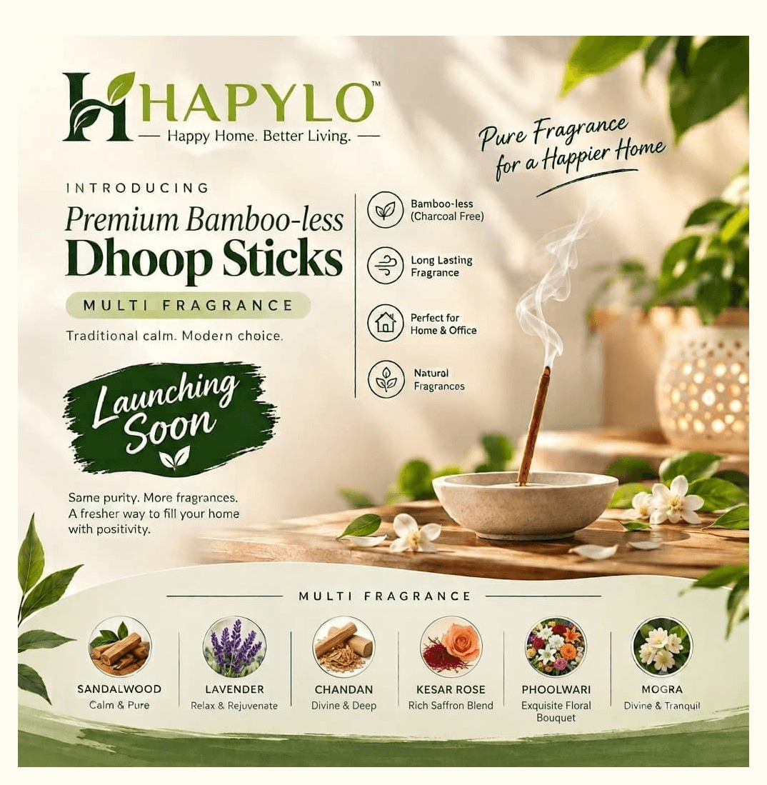 Introducing Premium Bamboo-less Dhoop Sticks - Hapylo Official Launch